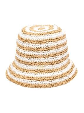 Trina Turk PALO Bucket Hat Adjustable Natural White